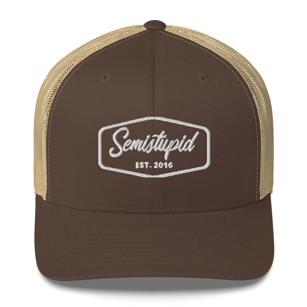 Semistupid Trucker Cap | Brown