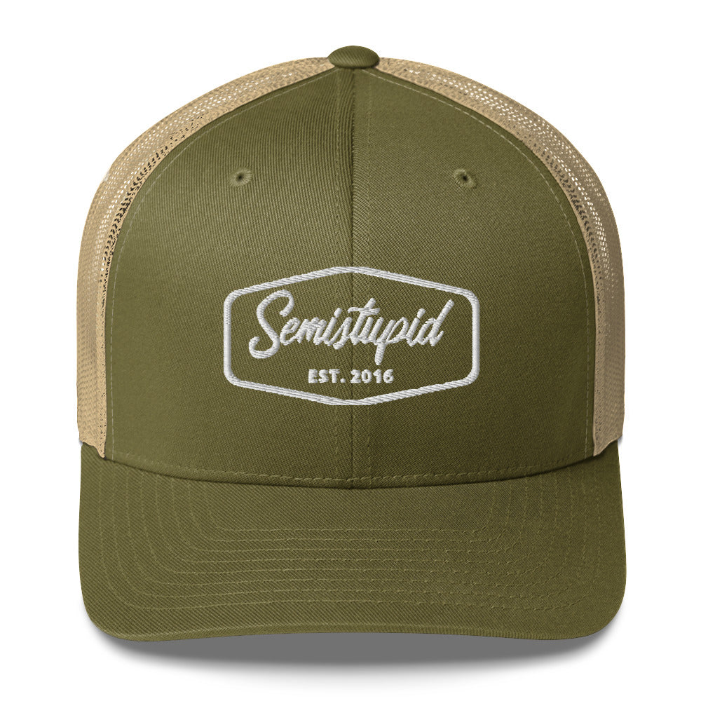 Semistupid OG Logo Trucker Cap | Green
